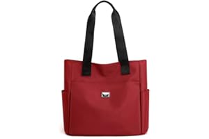 YXQSED Borsa Tote Donna, Impermeabile Nylon Borsetta Borse a Tracolla Viaggio Borse da Spiaggia Shopper Nero