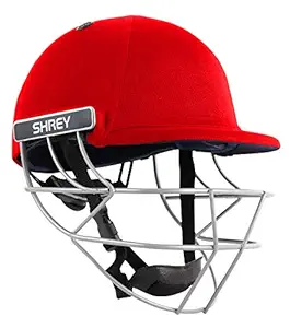 Shrey Classic Steel Cricket Helmet with Mesh Bag,4 Round Velcro Sets