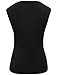 Camii Mia Women's Knit V Neck Sleeveless Pullover Sweater Vest (X-Large, Black)