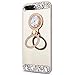 Produktbild iPhone 8 Plus Hülle,iPhone 7 Plus Hülle,iPhone 7 Plus/ 8 Plus Spiegel Hülle Mirror Case,Surakey Luxus Glitzer Strass TPU Schutzhülle für iPhone 8 Plus Silikon Handyhülle mit Glitzer Strass 360-Grad Handy Ständer Ring Holder, Neu Mode Cool Bling Glitzer Kristall Strass Diamant Gold Schlank Ultradünnen TPU Silikon Schutz Handy Hülle Case Tasche Silikon Crystal Case Durchsichtig Rahmen Schlank Etui Bumper für iPhone 8 Plus/7 Plus, Gold