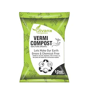 Jivanx Organics Vermicompost Fertilizer Manure for Plants - ????? ??? ?? ?????? ??? ????? ?? ????? ????? ????? ?? ??? ?????? ???? ????? ??? - 10kg