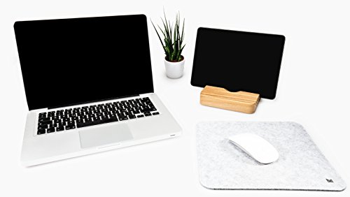 FORMGUT // iPad Ständer Holz, Tablet-halter für iPad Pro, Mini 2, 2 Winkel Neigungen, Schreibtisch, Bett oder Boden Halterung // Handmade in Germany // Eiche Massivholz - 7