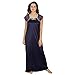 Klamotten Criss Cross Navy Satin Long Nightwear RS.299.00