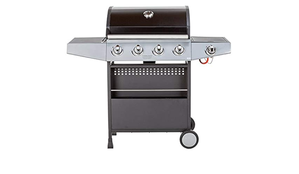 premium 4 burner gas bbq with side burner