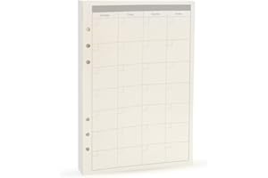 6 anelli di ricarica per filofax, Tracker Book, 45 fogli/90pages, Harphia(A5 5,59 x 8,27", Monthly)