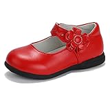 CCZZ Zapatos para Niña De la Flor del Moda Plana Princesa Antideslizante Zapatos de Vestido Flat Shoes Bailarinas Zapatos de Niña Flor para Boda Cumpleaños
