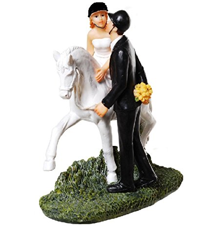 Tortenfigur Hochzeit "Brautpaar mit Pferd" Reiter