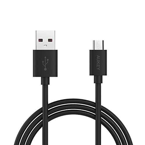 Aukey Kabel USB Micro USB 3,2 m Kabel Micro USB Sync- und Ladekabel Schnell für Android Smartphone Samsung, Tablet, Powerbank etc. (schwarz)