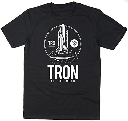 Rocket Fuel 'Tron To The Moon' Mens Funny Printed T-Shirt - Black - Large