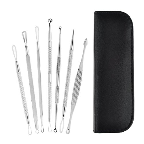 Blackhead and Pimple Remover Kit—Mabox 7 Comedone Extractor Tools - Excellent for Acne Treatment, Pimple Popping, Blackhead Extraction, Zit Removing, Blemish Removal, Whitehead Popping