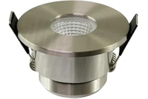 oniroview Kit Faretto a Led 5W 3000K per Box Doccia Stagno IP44 da Incasso su Cartongesso Acciaio Satinato