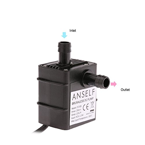 Anself USB Wasserpumpe Teichpumpe für Brunnen Aquarium und Modellbau 220L / H Auftrieb 250cm DC5V - 4