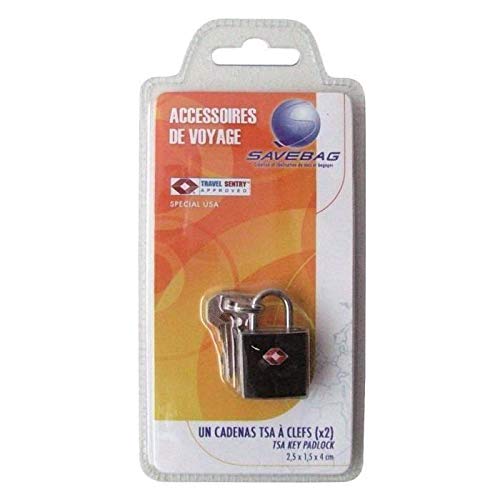 Preisvergleich Produktbild SAVEBAG Cadenas TSA a 2 clefs en métal - Noir