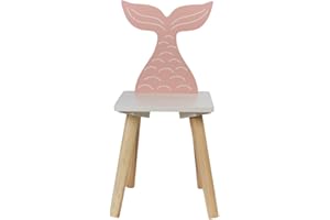URBNLIVING Children’s Wooden Chair, Animal Character Design, Small Stool and Kids Work Seat, Easy to Assemble – Wipe Clean – Ideal for Toddlers, Nursery, Bedroom, or Playroom, Set of 1