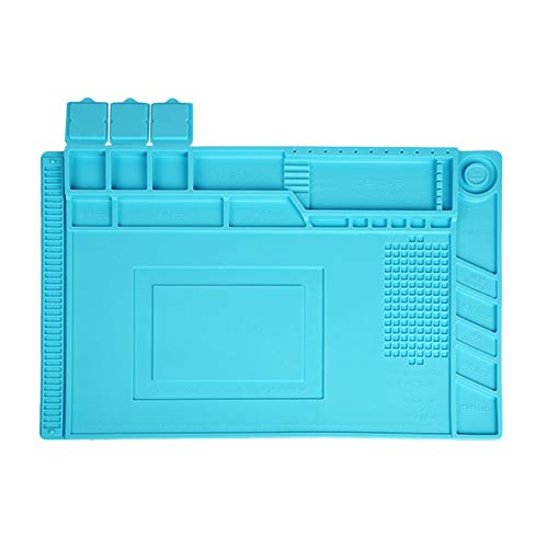 Preisvergleich Produktbild fengwen66 S-160 magnetische hitzebeständige Lötmatte Lötstation Isolationspad (blau)