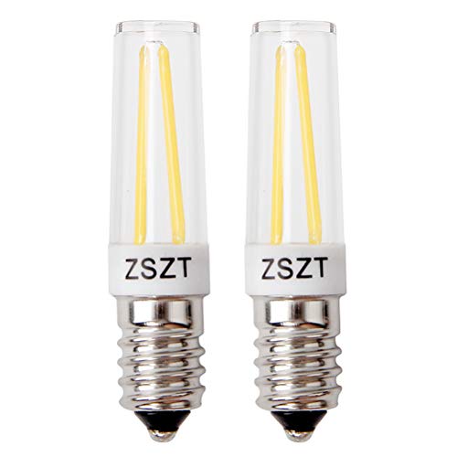 Bombilla extractor cocina, ZSZT E14 rosca Antiguo Bombilla LED 5W Equivalente 40W, Blanco Cálido 2700K, Magnifica luz y ausencia de calor, 2 unidades