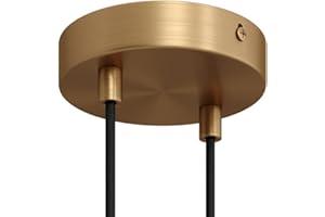 creative cables - Kit Rosace métallique cylindrique à Deux Trous - Cylindrique, Bronze satiné