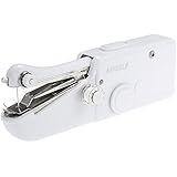 Anself - Mini Máquina de Coser de Mano Portátil, Single-Hilo Rosca, Color Blanco