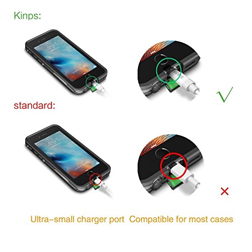 [Apple MFi Zertifiziert] Kinps 10ft / 3m extralanges 8-poliges USB-Kabel mit Lightning Stecker für Apple iPhone 5 / 5s / 5c / 6/6 Plus, iPod 7, iPad Mini / Mini 2 / Mini 3, iPad Air / iPad Air 2（Weiß） - 3