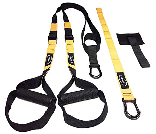 Stryser Entrenador en Suspensión para Entrenamiento de Cuerpo Completo Fortalecimiento Resistencia Tonificacion Muscular con Anclaje para Puerta.