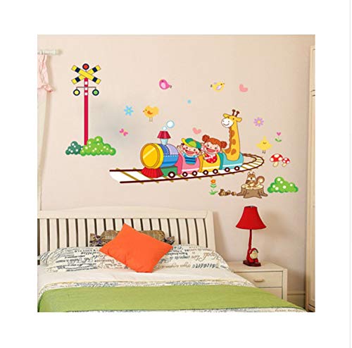 HAJKSDS Wall Stickers Mural Wild Animals Roller Coaster Sitting Room Bedroom Home Decoration Wall Stickers On The Wall