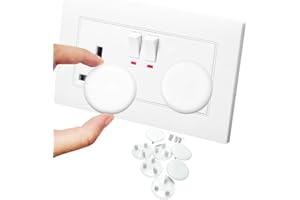 UUNEYX 10 Pack Plug Socket Covers UK,Child Baby Safety Plug Socket Covers for Sockets UK Socket Protectors (White)