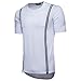 Produktbild Kurzarm-T-Shirt mit Reißverschluss VENMO Mode Persönlichkeit Männer Casual Schlank Top Bluse Sport T-Shirt Herren Unregelmäßige Kurzarm Hedging Slim Fit Bluse für Jogging Yoga Männer Tops (White, XL(Asian XL=EU L))