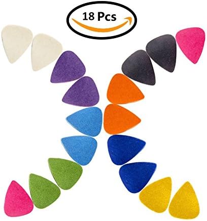 Wool Felt Picks for Ukulele – LANIAKEA 18 Pcs Guitar Plectrums Multi-color Plectrums