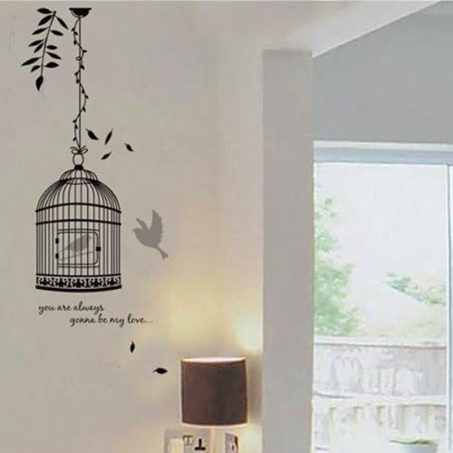 BestOfferBuy 5 x Bird In Cage Wall Sticker Decal JM8218