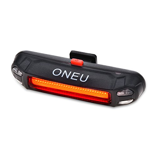 ONEU Fahrradbeleuchtung, Fahrrad Rücklicht, 100 Lm Wiederaufladbare LED Wasserdicht Sport Fahrradlicht 6-Modus