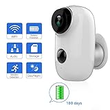 ✅ Wterproof Metal Shell: A3-Batteriekamera nimmt präzises wetterfestes Design auf, widersteht schlechtem Wetter; Einzigartiges Metallgehäuse sorgt dafür, dass die CCTV-Videokamera sich nicht verformt.