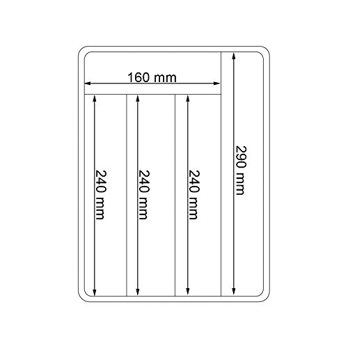Gitter Besteckeinsatz Besteckkasten rot Schubkasten Einsatz 5 Fächer Kunststoff - 3