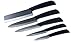 Produktbild Rosenstein & Söhne Messerset: schwarzes Keramikmesser Komplettset 5-teilig (Messer)