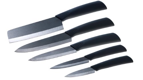 Rosenstein & Söhne schwarzes Keramikmesser Komplettset 5-teilig