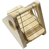 emours natur Holz Mini Spielplätze die Schaukeln für Hamster Ratten und andere kleine Tiere