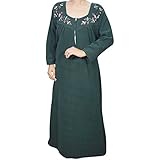 Indiatrendzs Women Winter Fleece Nightwear Maxi Nighty (GREEN, 54 X 46)