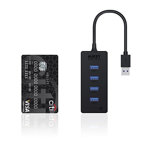 AUKEY USB 3.0 HUB 4 Port Schwarz für Apple MacBook, MacBook Air, MacBook Pro, Mac Mini, iMac, MacPro, Windows Laptops und Ultrabooks, sowie PCs und weiteren USB 3.0 kompatiblen Geräten - 2