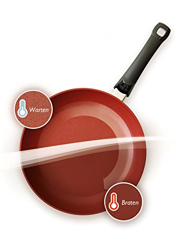 Fissler 157-303-28-100/0 SensoRed Pfanne 28cm / Pfanne Induktion /Aluminium Pfanne 28 cm Durchmesser / Induktion geeignet – Anti-Haft Pfanne, Aluminium, Rot, 48.5 x 30 x 6 cm - 3