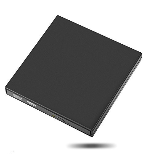 Unidad Optica de CD Externa, Yokkao&reg; Grabadora de CD/ Lector de DVD Port&aacute;til Compatibilidad Universal PC / Laptop / Notebook / Netbook / Ordenadores Port&aacute;tiles y de Sobremesa (Color Negro)