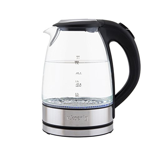 H.Koenig BO28 Glas-Wasserkocher, 1,7 L Volumen, 2200 W
