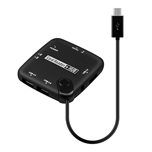 kwmobile 7in1 Micro USB Multi Card Reader Adapter OTG Connection Kit für Smartphones und Tablets – z.B. geeignet für Samsung Galaxy S2 S3 S4 S5 / Galaxy Tab 3 10.1 8.0 7.0 / Sony Xperia Z Z1 Tablet Z / Asus Memo Pad HD 7 / FHD 10 ME302 - 2