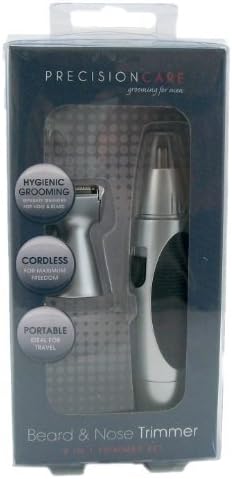 Mens grooming beard and nose trimmer, precision care
