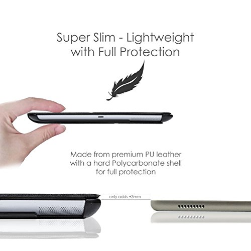 Forefront Cases® Neue Leder Hülle / Tasche / Case / Cover für Apple iPad 2 / iPad 3 / iPad 4 – Rundum-Geräteschutz und intelligente Auto-Sleep-Wake-Funktion mit 3-JAHRES-GARANTIE VON FOREFRONT CASES – inkl. Eingabestift und Displayschutz - 5