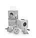 Produktbild allocacoc PowerCube DuoUSB ReWirable Travel Plugs GRAU, Reiseadapter & 4x Verteiler mit USB (2,1 A), 230V Schuko