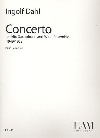 Concerto: Saxophon und Orchester. Klavierauszug mit Solostimme.