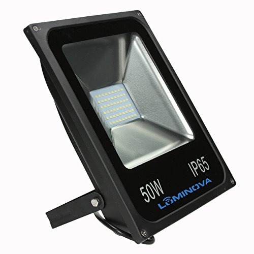 LED Strahler, LED Fluter, SLIM 50 Watt Warmweiss LED Flutlicht, 50W 4500 Lumen Ersetzt 500 Watt, 220-240V, (50W WARMWEISS)