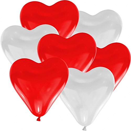 100 Herz Luftballons Ø 30 cm Farbe frei wählbar Herzballons Helium Luftballon