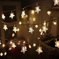 SATYAM KRAFT 20 Star String Lights for Indoor Outdoor Decoration (3 Meter , Yellow)