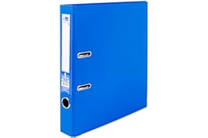 Liderpapel 932059 Documenta Classeur Levier Carton Rembordé PVC 1,9 mm Dos 52 mm Rado Métallique Bleu