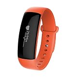 Lemumu M88 Schickes Armband Pulsmesser Blutdruck Uhren fitness tracker Uhr Smart Band für IOS Android, Orange